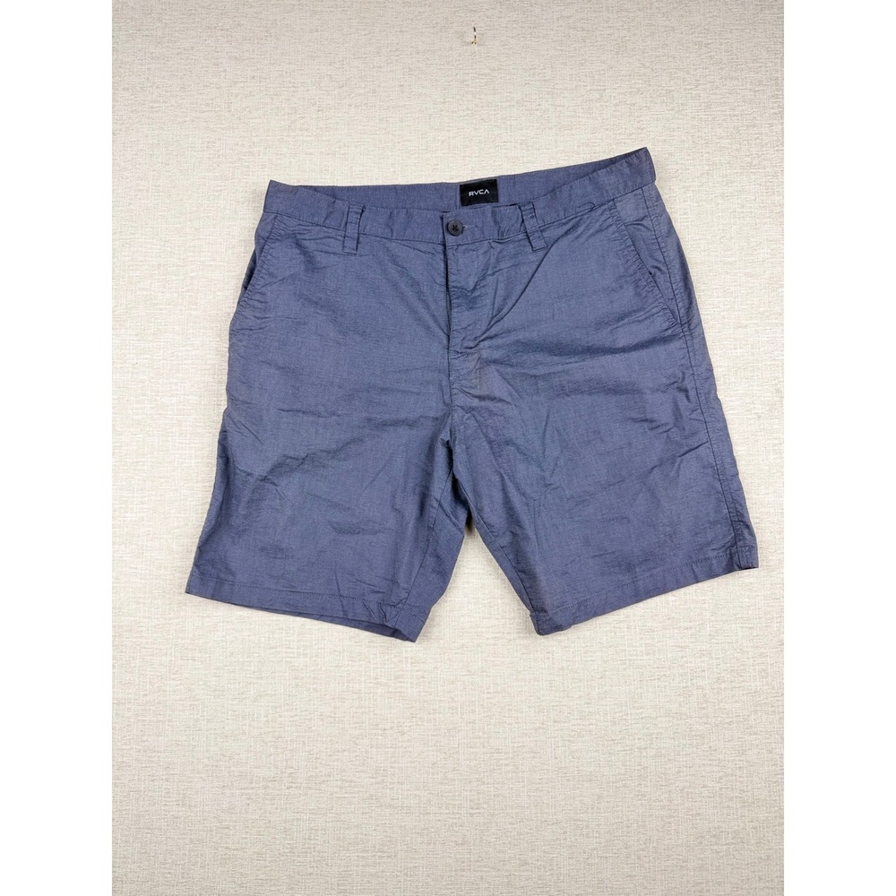 RVCA Mens Blue Heather Hybrid Walk Shorts Size 34 Casual Summer Beach